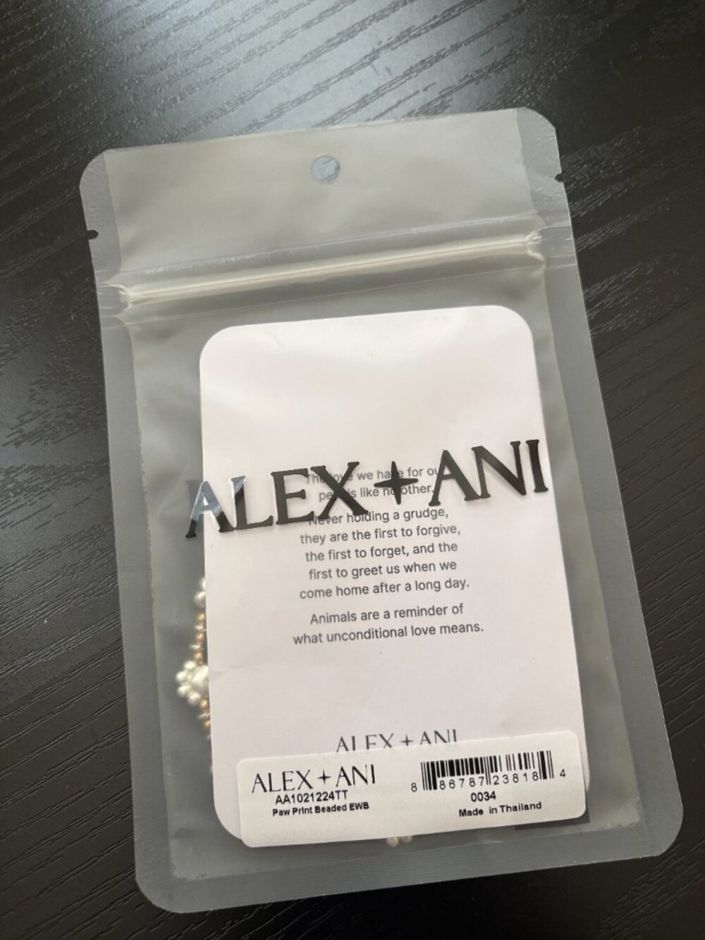 Alex + Ani two-tone paw print bracelet - Picture 2 of 2